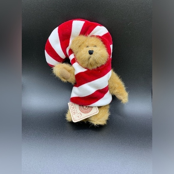 NWT 7" Boyds Bears C C Peekers Candy Cane Bear Style 913984 Best Dressed 2002 - Picture 1 of 5